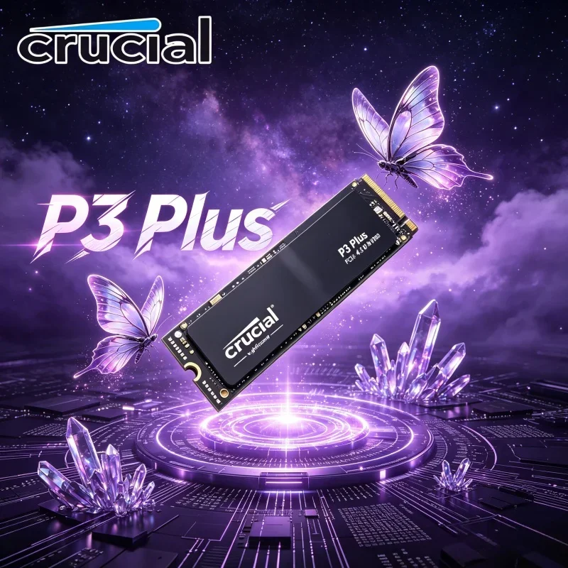 

PCIe4 NVMe M.2 2280 Crucial P3 Plus SSD 1TB/2TB 3D NAND OEM Ultra High Speed Gaming Internal Drive For All Laptop Desktop