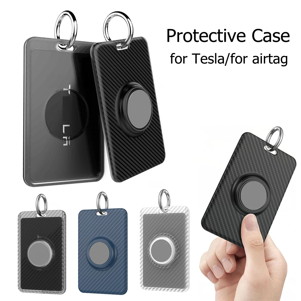 

Card Holder for Airtag Case Thin Protective Cover Fit for Tesla Key Cards Wallet Handbag ID Card Air Tag Tracker Anti Loss Shell
