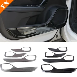StainlessFor Peugeot 2008 2019-2023 Trim Garnish Car Door Anti-kick Dust-proof Audio Speaker Decor Protector Sticker Cover