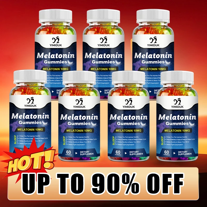

Yimiduk Extra Strength Melatonin Gummies, Improve Sleep Quality, Relieve Stress, Support Deep Sleep & Promote Energy Production