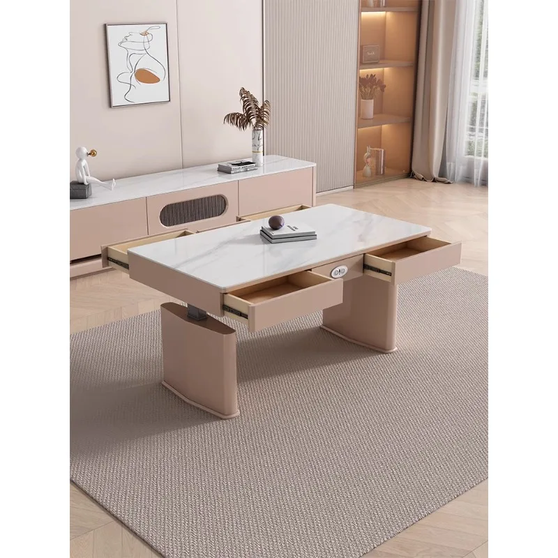 Light luxury multifunctional lifting coffee table small household intelligent integrated electric coffee table