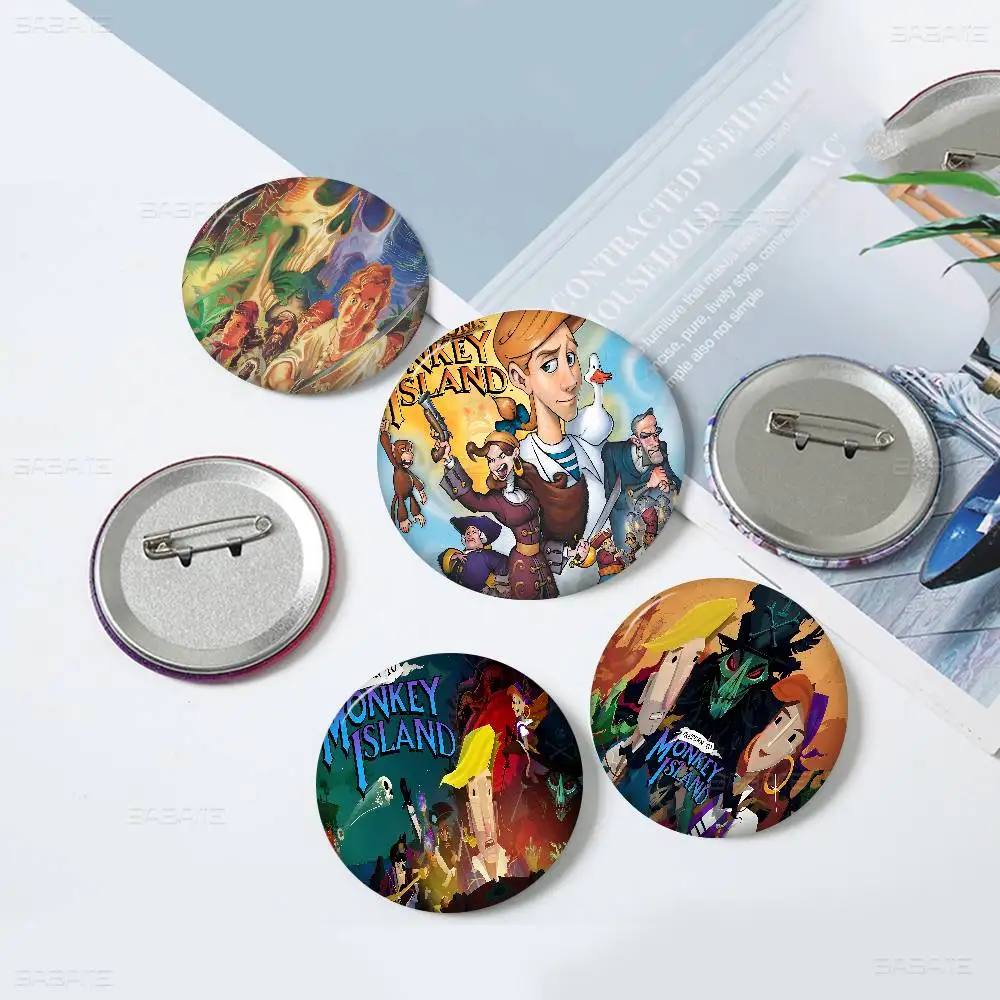 Anime Secret Of Monkey Island 58mm Handmade Brooch Cartoon Cosplay Badge on Backpack Jewelry Accessories Gifts