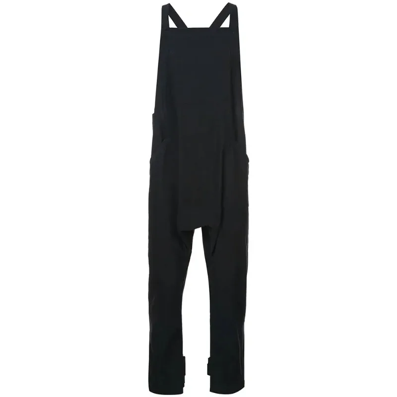 

2021 Spring Summer New Style Overalls Men's Casual Bib Pants Loose Harem Pants Low Crotch Trousers Hairstylist Rompers