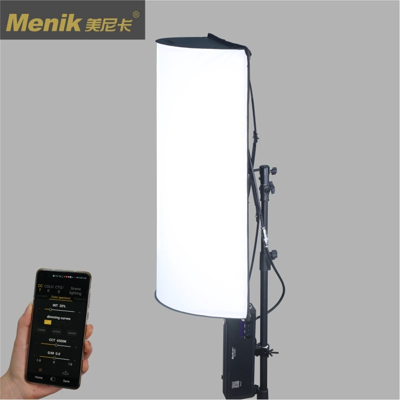 Menik Photography Equipment flexible video lighting Bi-color Semi-cylindrical inflatable photography light for live Broadcast