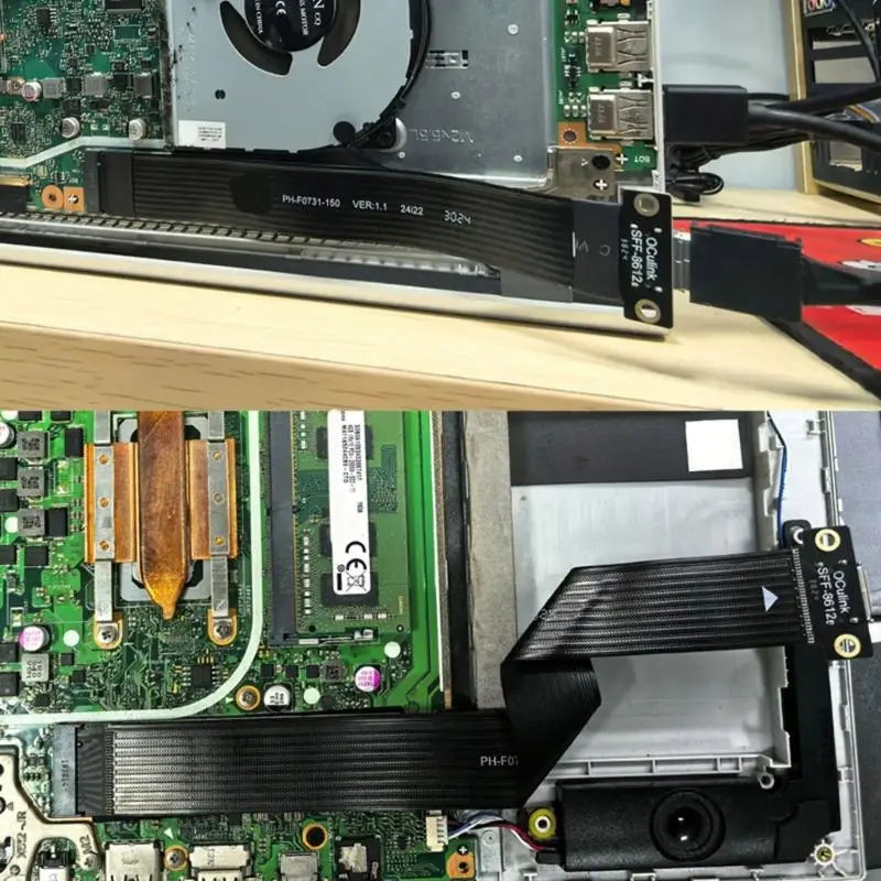 H37B Flexible M.2 NVME a Oculink SFF-8611 SFF-8612 Cable cable extensión para gestión cables ordenados en caso