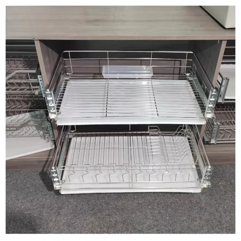 New Design Stainless Steel Drawer Kitchen Basket Drawer Pull Out Basket