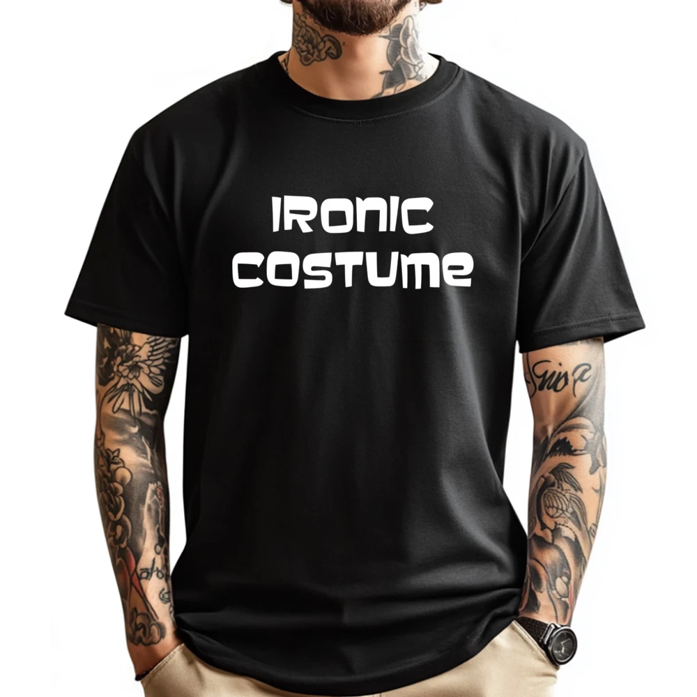 

Ironic Sarcastic Lazy Halloween Costume Men Clothes Student Christmas Shirt Camisa Graphic Tee Shirt
