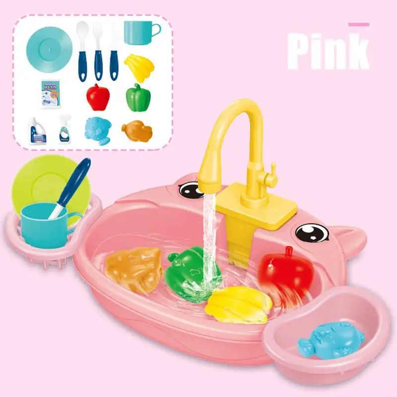 Kitchen Sink Toys With Running Water Educational Funny Gifts For Girls And Boys Children Simulation Kitchen Toys Suit