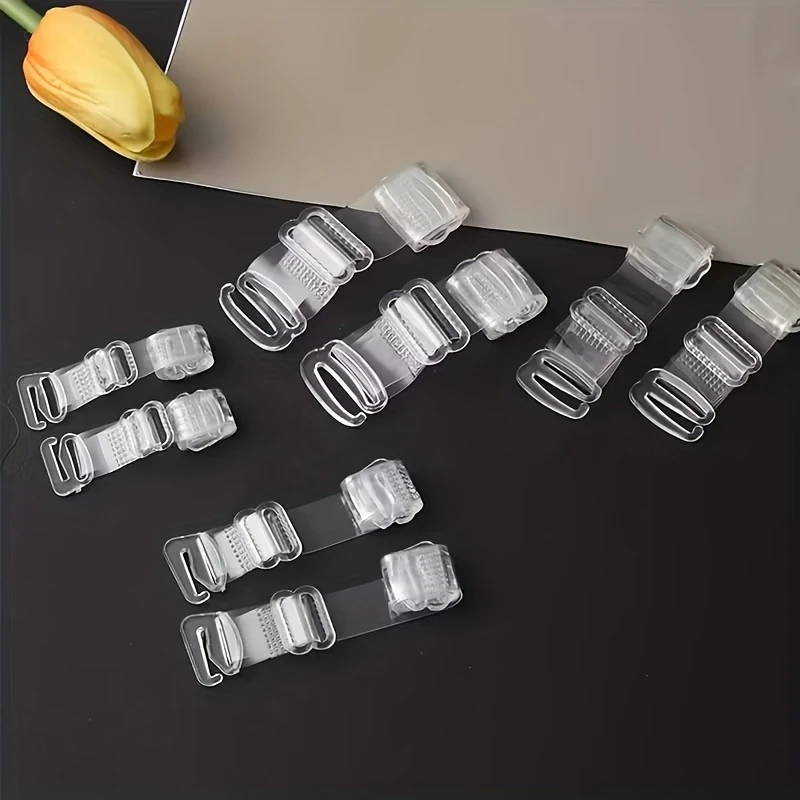 Invisible No-Slip Bra Shoulder Straps Transparent Adjustable 12 Pieces Pack For Everyday Wear & Special Occasions