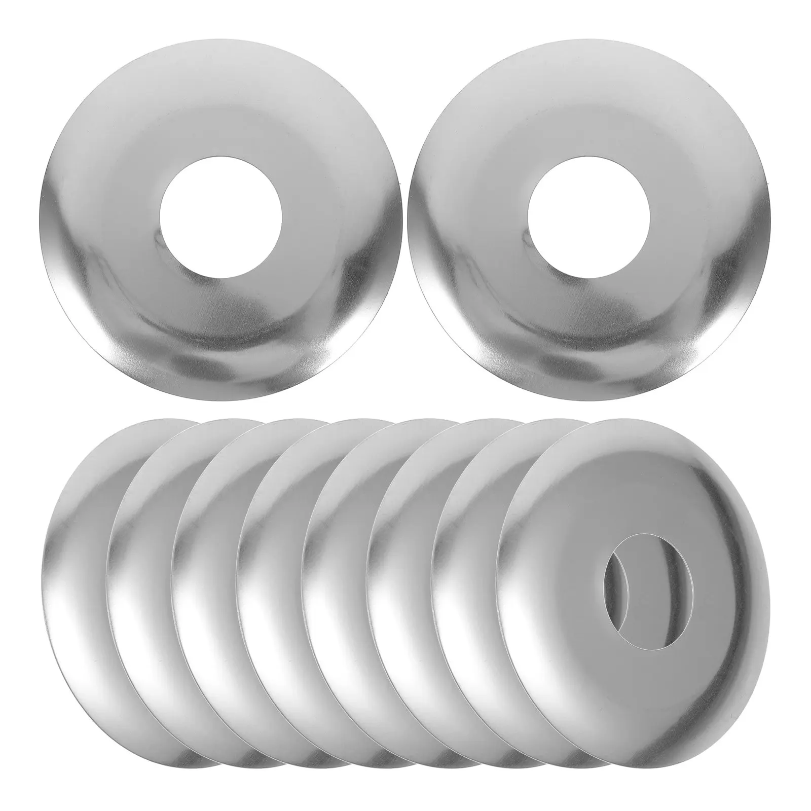 10Pcs Fire Sprinkler Cover Plates Sturdy Stainless Steel Expandable Disc Wall Mounted Escutcheon Cover Protector for Sprinkler