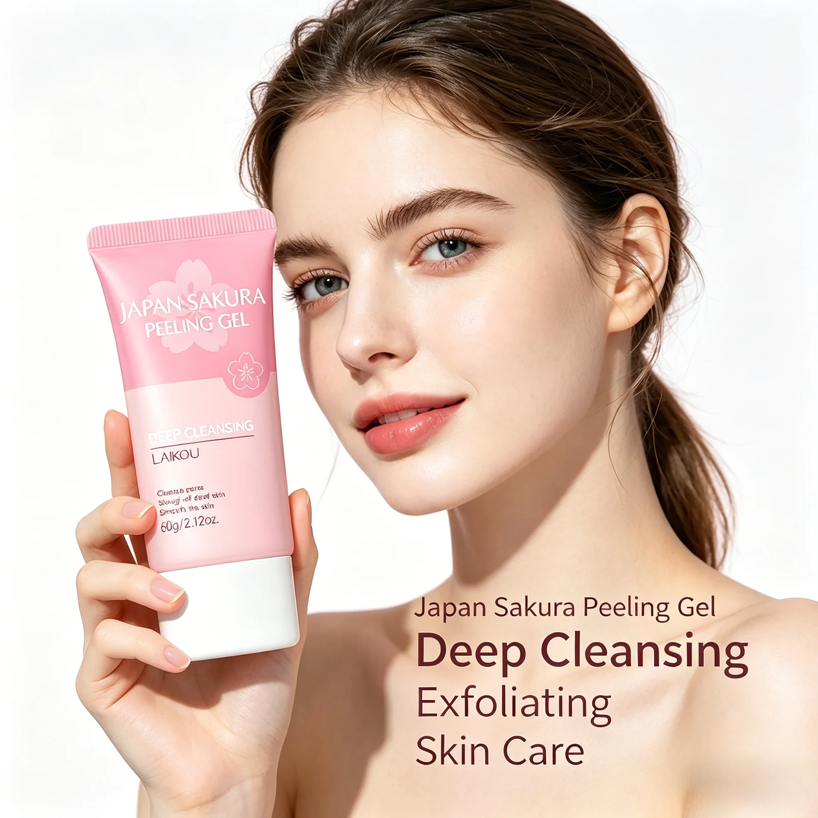 

LAIKOU Japan Sakura Peeling Gel 60g Deep Cleansing Exfoliator Remove Dead Skin Pore Cleaner Smooth Skin Care