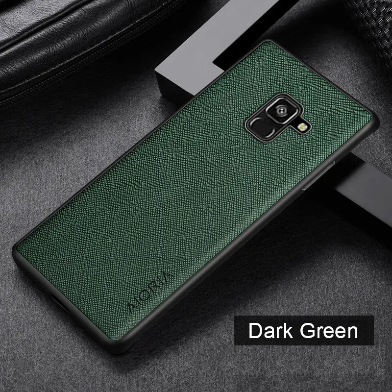 Case for Samsung Galaxy A8 Plus 2018 A730 A5 2017 A520 Cross pattern Leather cover Luxury coque for Samsung Galaxy A8 2018 case view 6