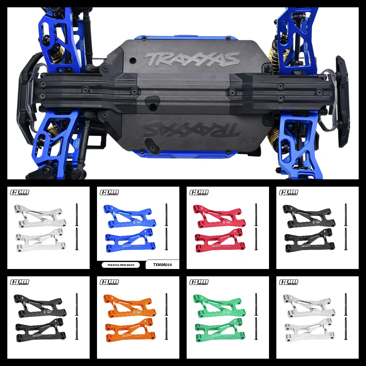 

GPM 7075 Alloy Front Upper Suspension Arms For TRAXXAS Mini Maxx Monster Truck-107154-1
