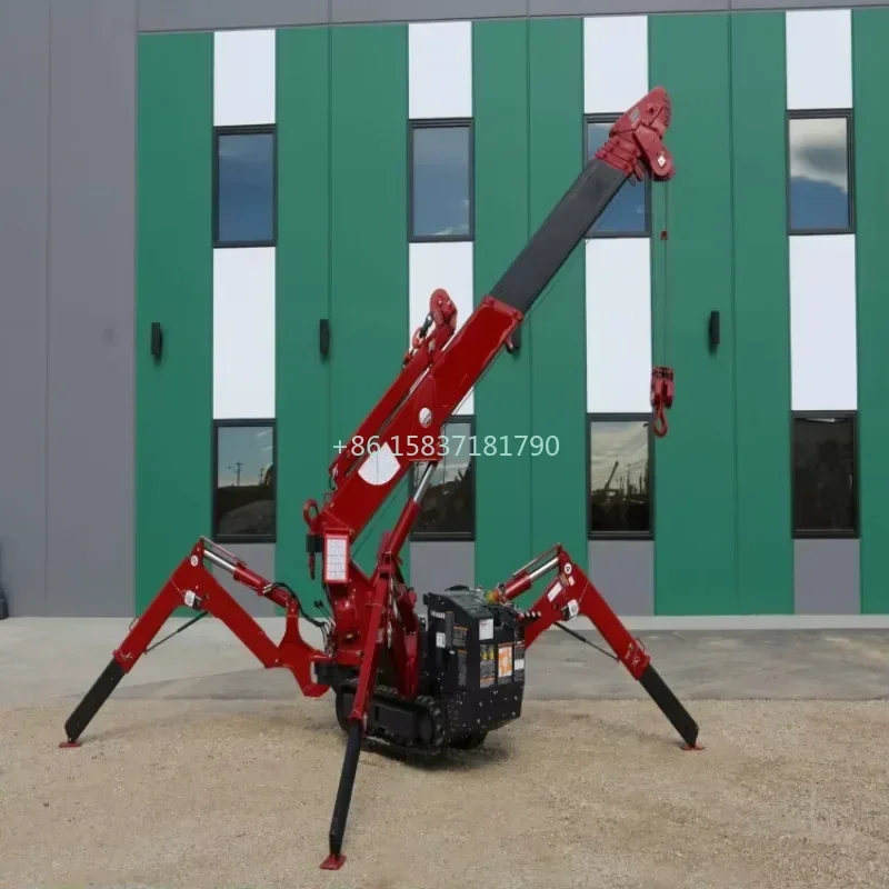 Platform Pengangkat Derek Laba-laba Remote Control Mini Spider Crawler Derek Lift Hoist Kaca Pengangkat Dinding Derek Laba-laba Kecil Teleskopik