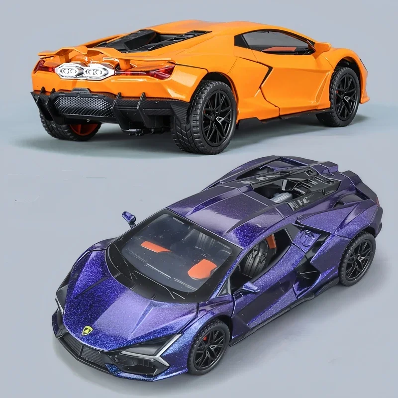 1:32 ريفويلتو سبيكة سيارة رياضية نموذج دييكاست المعادن سباق السيارات المركبات نموذج محاكاة الصوت والضوء جمع لعبة أطفال هدية #6