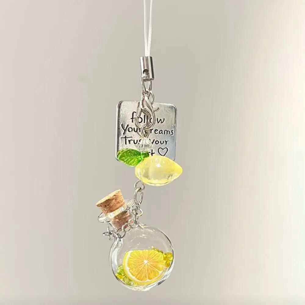 Star Wishing Bottle Wind Chime Pendant Bag Decorative Couple Gifts Transparent Keychain Phone Straps Anti-Loss