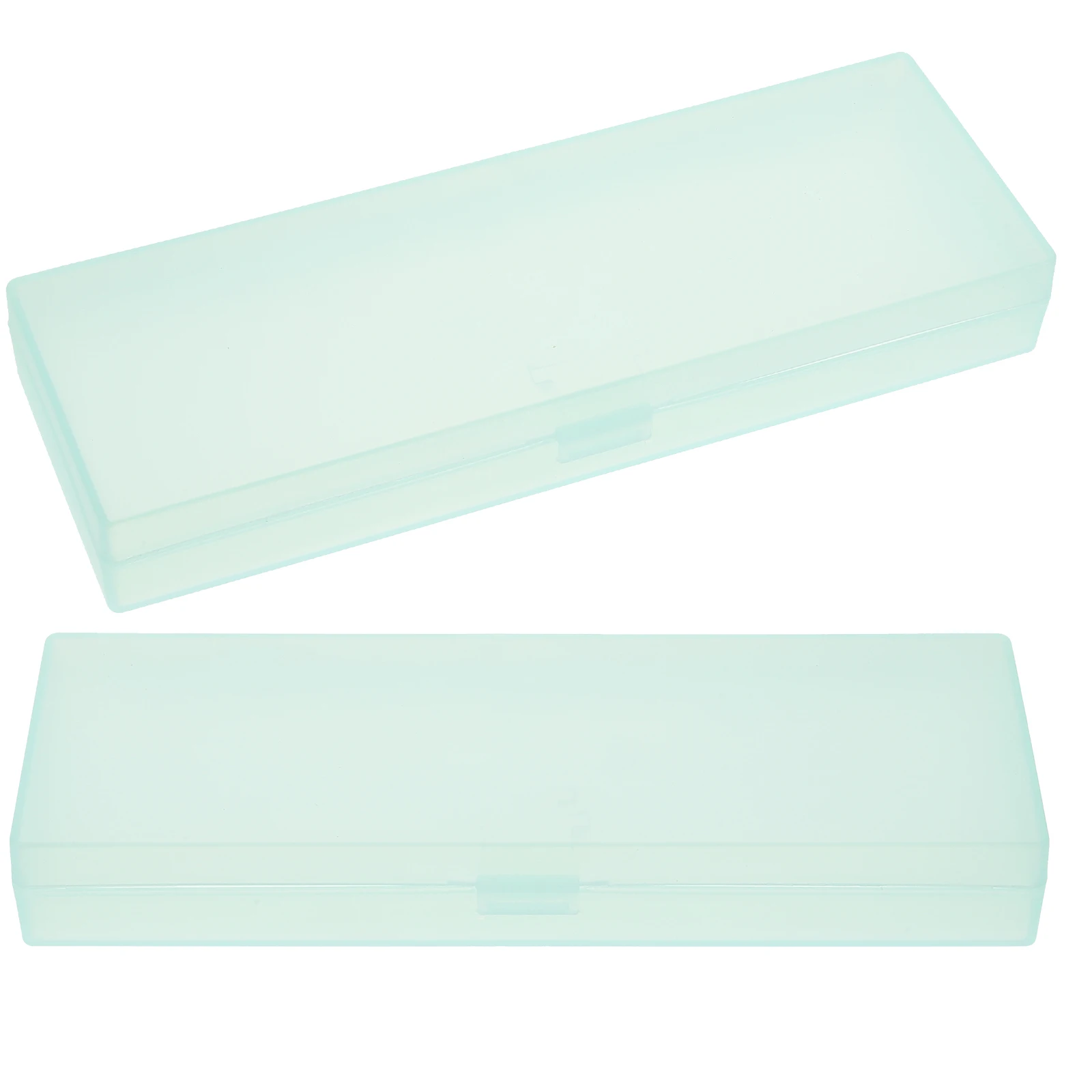 

2 Pcs Pencil Case Transparent Storage Pouch Stationery Box Writing Green Student