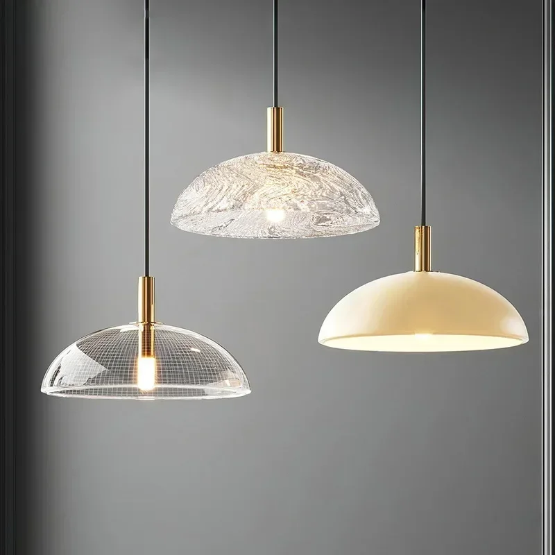 Design Led Pendant Light Glass Ceiling Hanging Lamp for Bedroom Kitchen Dining Room Entrance Restaurant Italy Lighting Decor