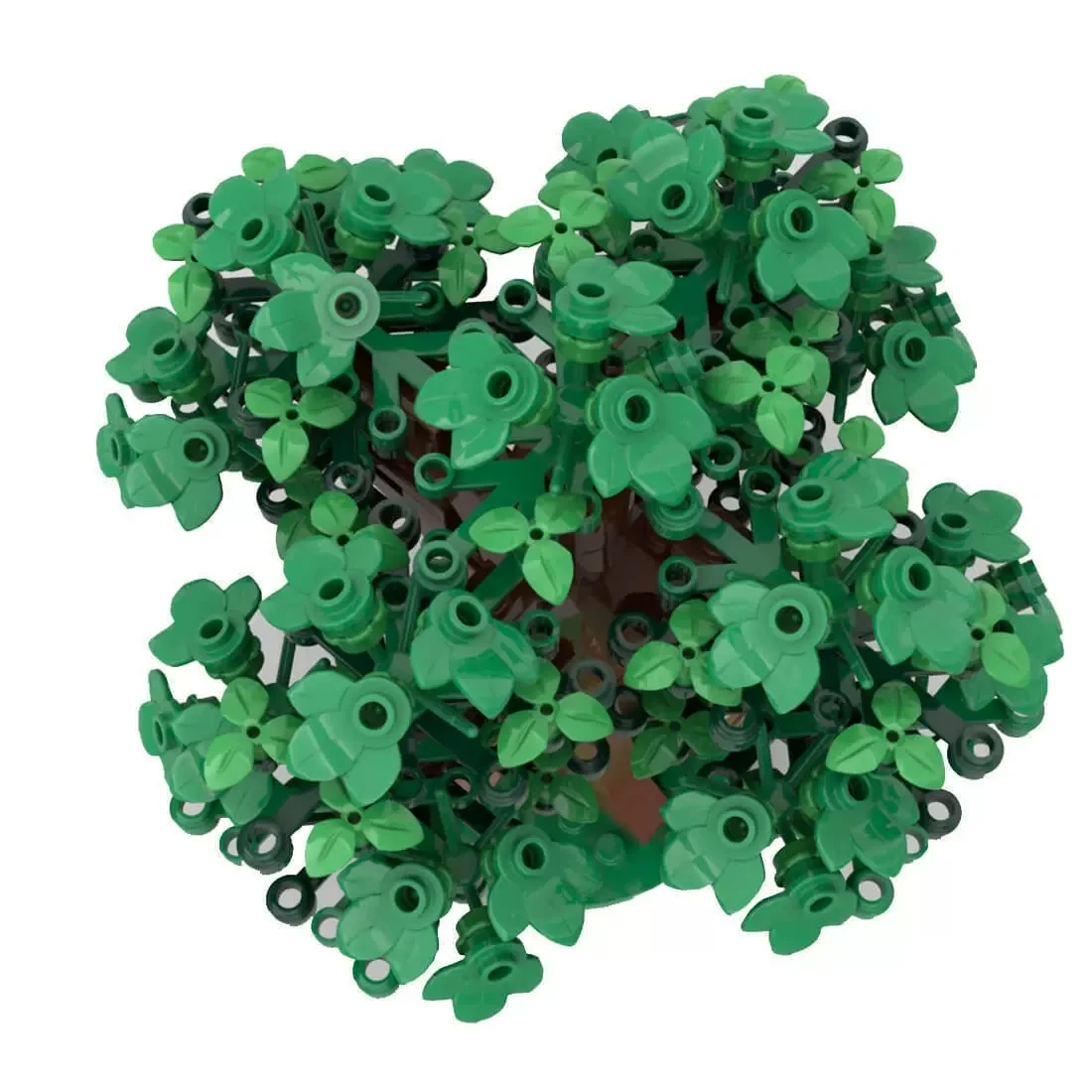 Detailed Green Tree Construction Toy Model With Brown Trunk And Leaves For Room Decor Interlocking Brick Set For Adults Relaxing