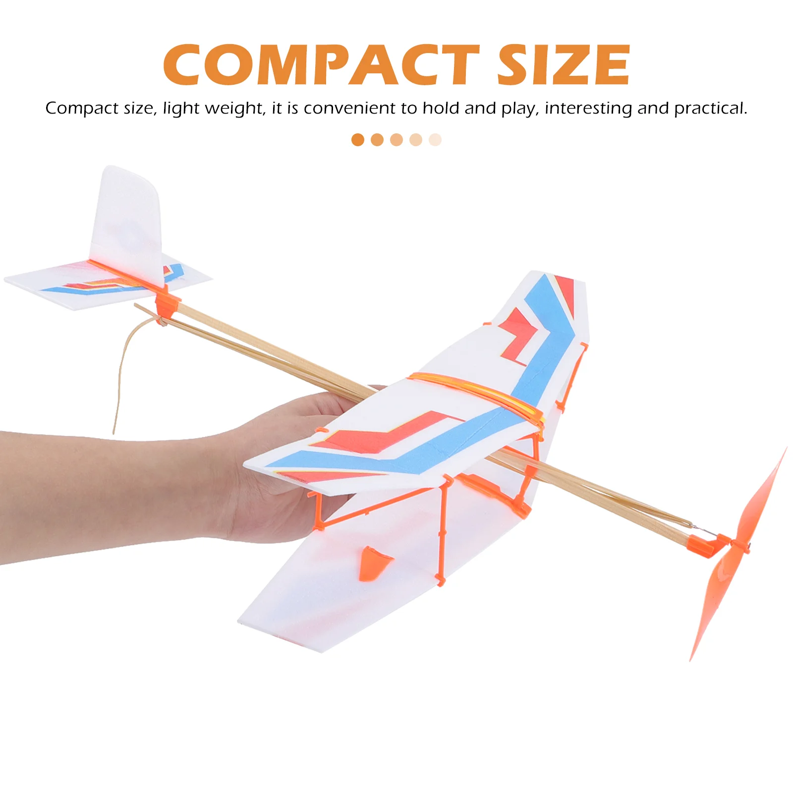 Rubber Band Biplane Children Glider Planes Toys Kids Educational Playthings DIY Airplane