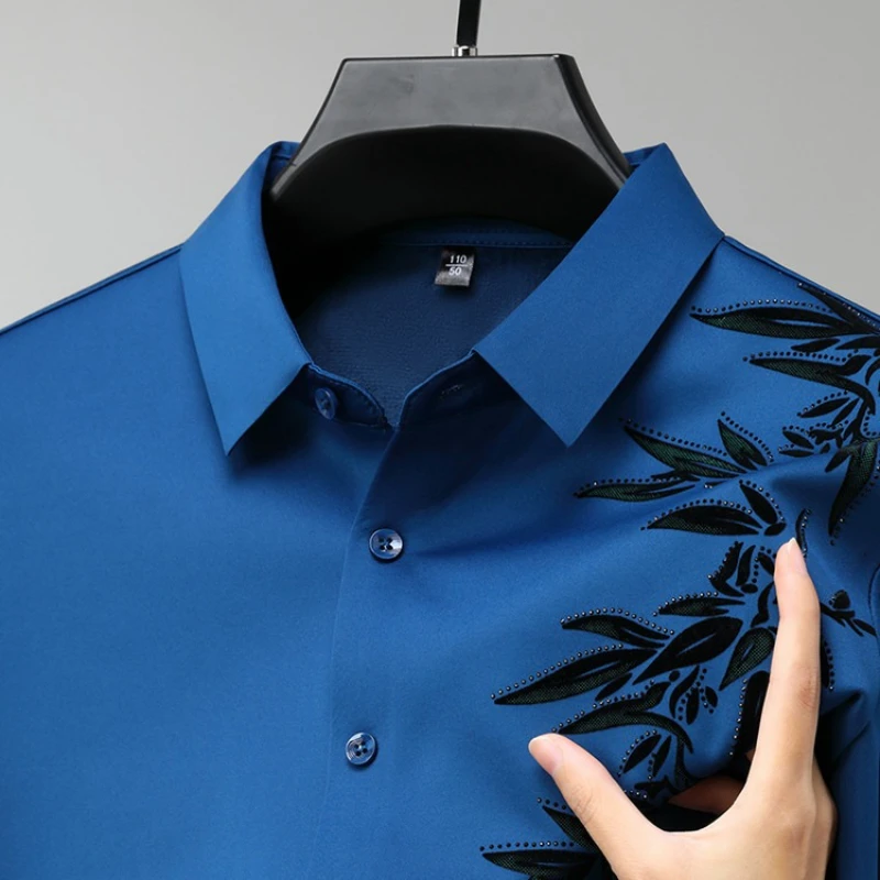 

Omni-Warmth: вышитая рубашка узкого кроя для стильной и универсальной уютной комфортной элегантной мужской рубашки с длинными рукавами на флисовой подкладке