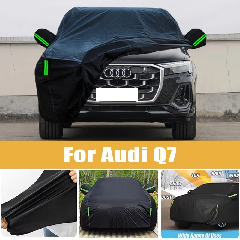 For Audi Q7 Full Car Cover Four Seasons Universal Outdoor Sun Anti UV Rain Snow Dust Protection Oxford Cloth Car Accessories