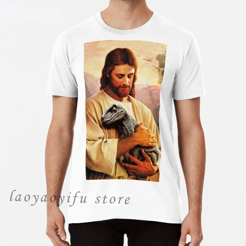 Jesus Raptor T Shirt Christian Short-sleev Tops Women Men Religion Tshirt Summer Casual Oversized Tee Ropa Hombre Camisetas