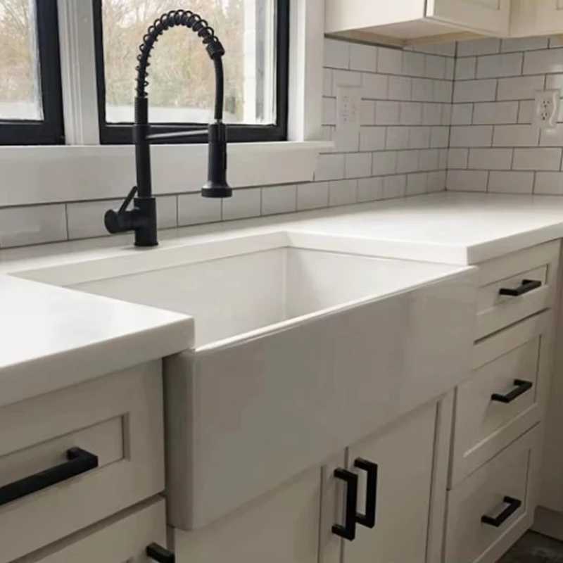 

Scratch Resistant Modern Energy Saving White Farmhouse Sink