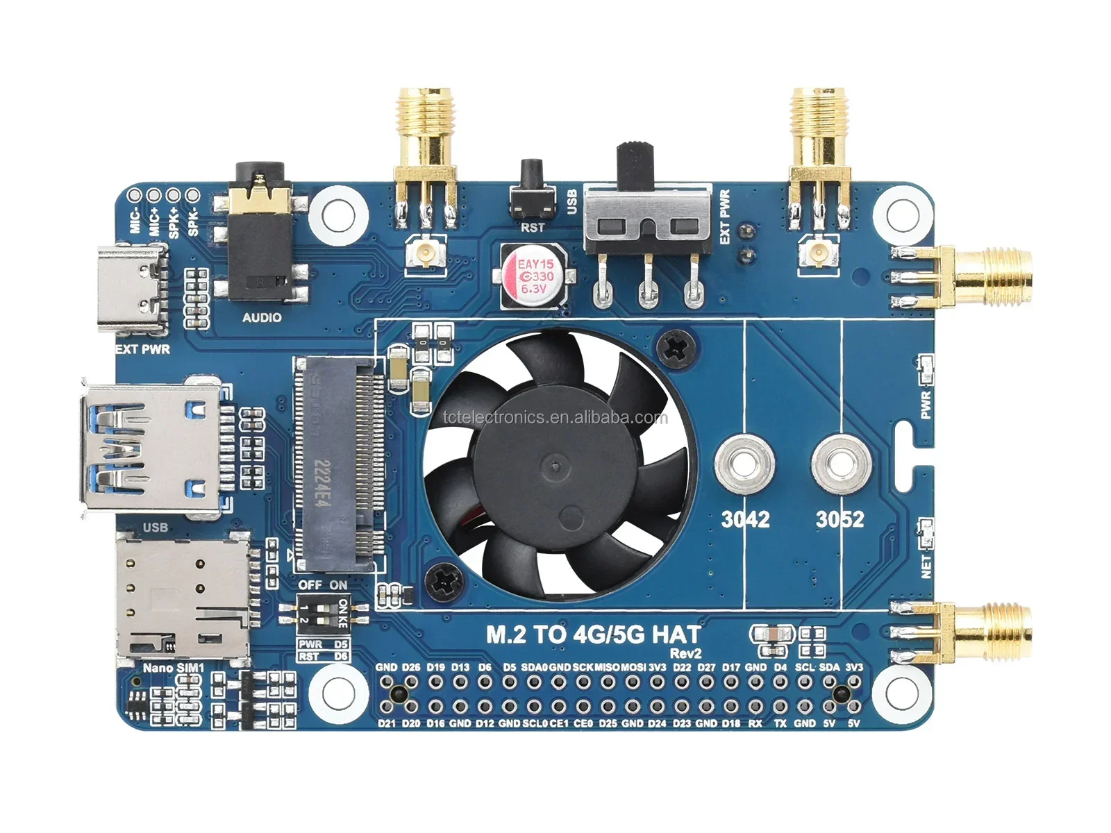 RM500U-CNV Raspberry Pi 5G Communication Expansion Board