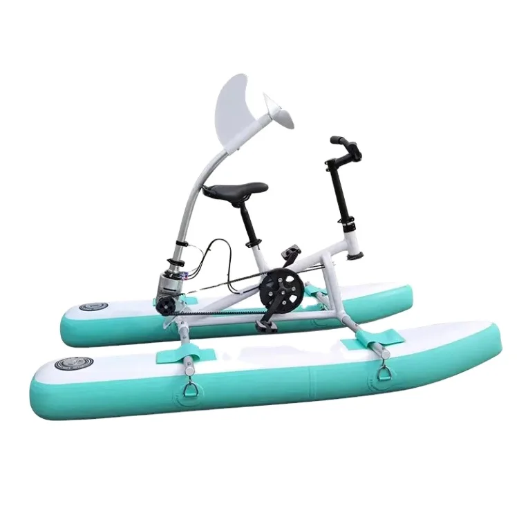 Children's style Inflatable High quality PVC single bike leisure water pedal boats for sale