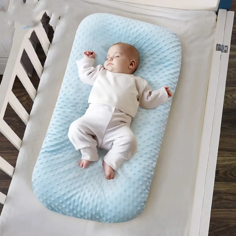 Baby Bed Mat Thickened Soft Detachable Pressure Resistant Washable Fully Enclosed Breathable Baby Cartoon Bed Cradle Cushion