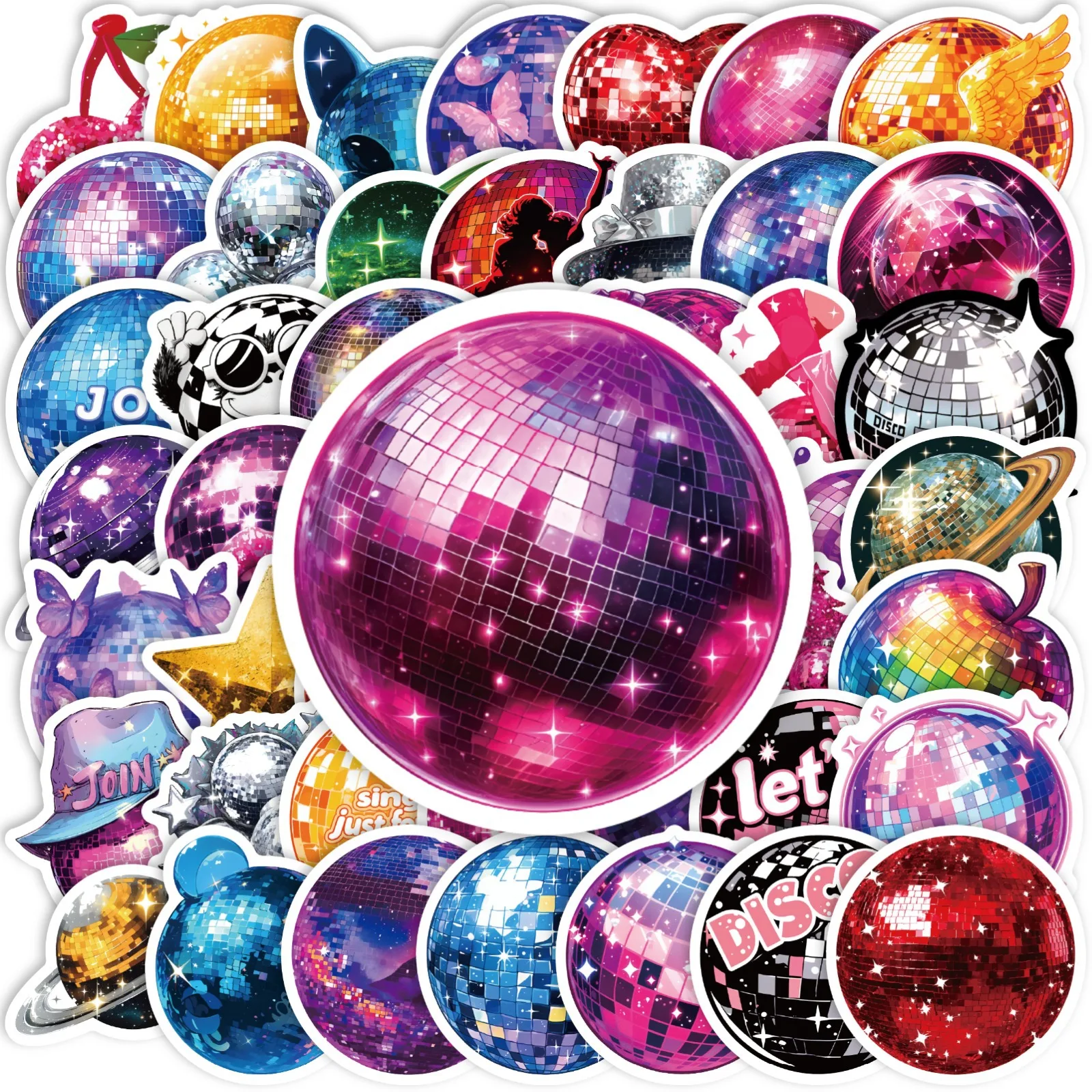 50 Pcs Cartoon Cool Planet Graffiti Stickers Waterproof Vinyl Decals for Laptop Phone Case Luggage Journal Gift