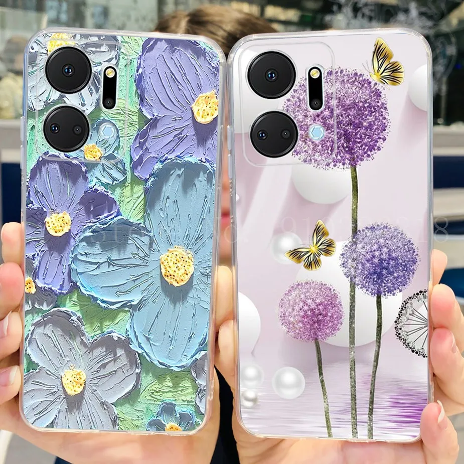 Luxury Painted Cover For Honor X7a 4G Case 2023 New Clear Silicone Soft Fundas Phone Case For Honor X7A X 7a HonorX7a Coque Capa