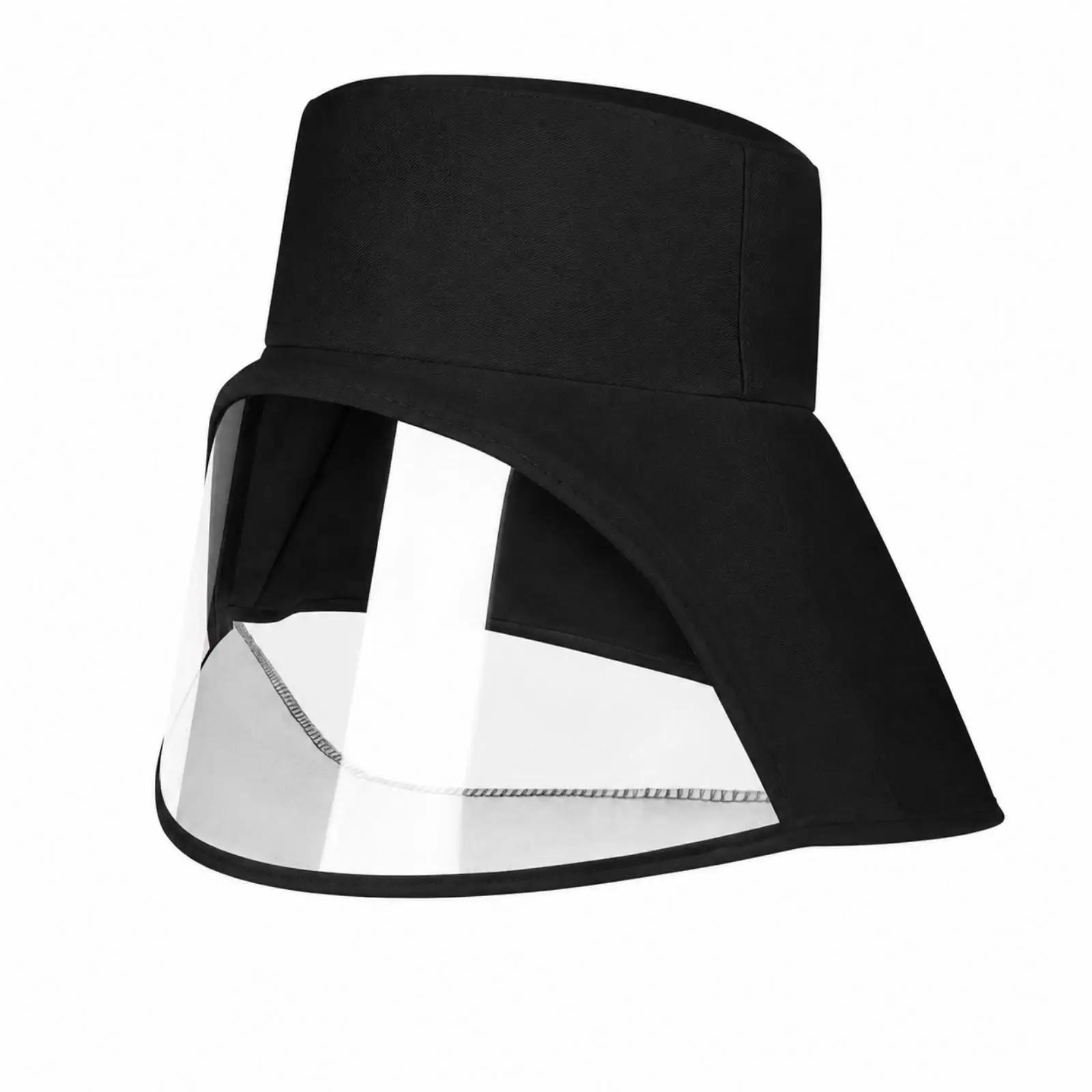 Chef Kitchen Hat with Transparent Face Visor for Frying Oil Smoke Protection One Size Fits Most