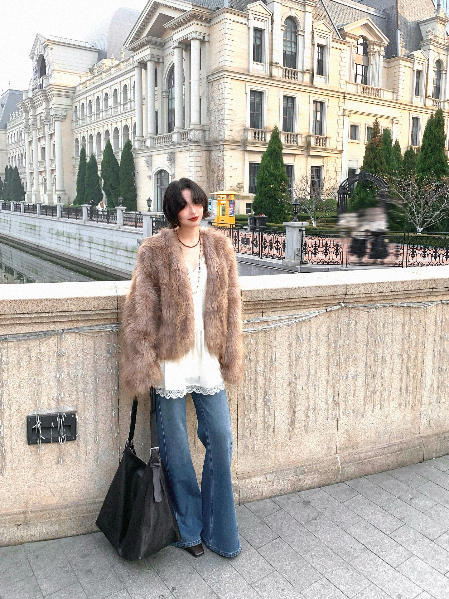 

Женские джинсы-клеш Ele Retro с высокой талией, утепленные флисом, облегающие, длиной в пол, осенне-зимние, из хлопкового денима