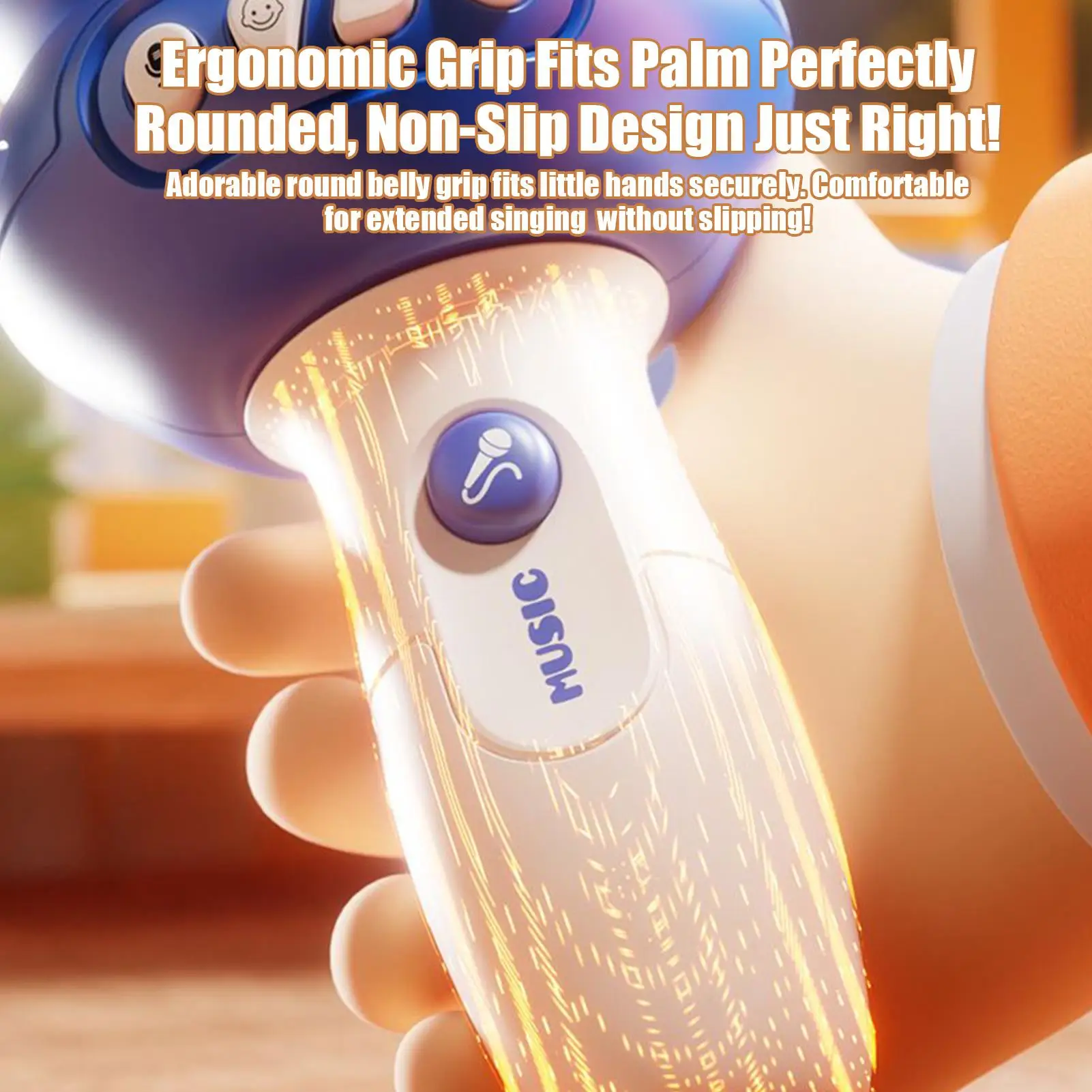 Peutermicrofoon Speelgoed Stemwisselaar Microfoon voor kinderen Draagbaar zangapparaat met ingebouwde muziek voor 3-jarige peuter