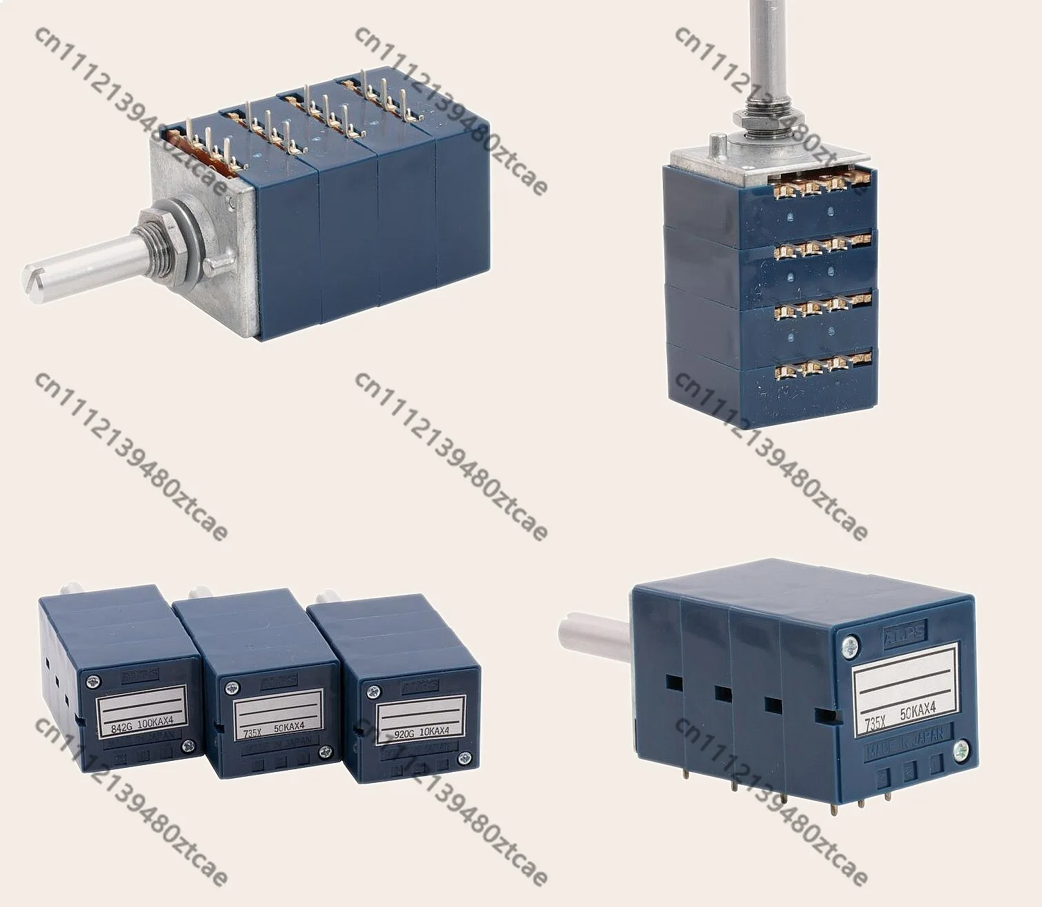 

New 4 Channels Volume Potentiometer Attenuator LOG 10KA 50KA 100KA for HiFi Audio DIY
