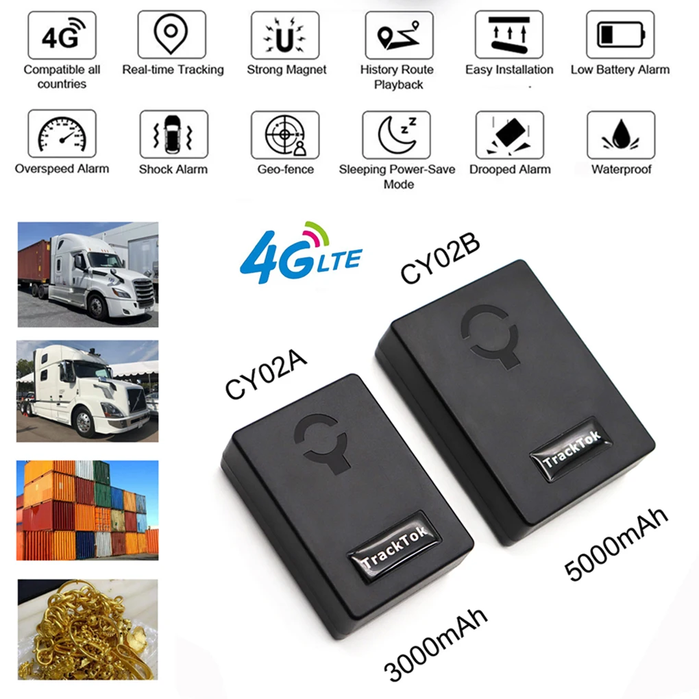 CY02A Magnetic Mini Car Tracker GPS Real Time Tracking Locator Device Magnetic GPS Tracker Real-time Vehicle Locator 3000mAh