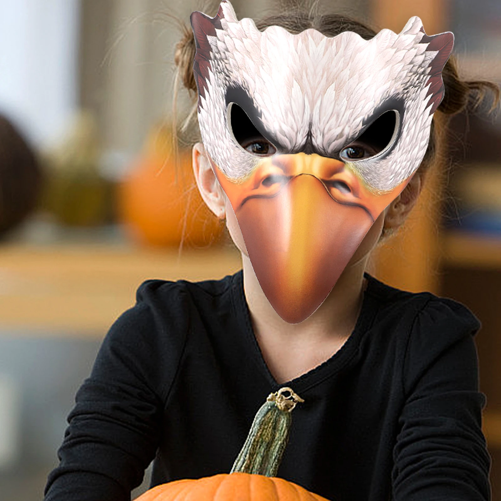 

Creative Eagle Mask Lightweight Breathable Halloween Cosplay Prop Vivid Animal Design Masquerade Costume Accessory Unique Face