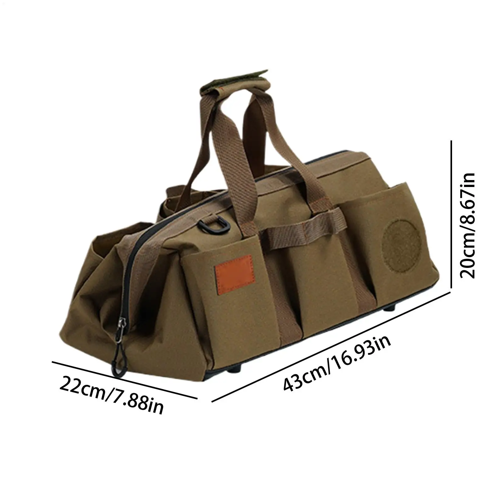 new Organized Tent Stake Bag Portable Storage With Dividers Durable Carry Pouch For Ground Pegs Camping Hiking Canopy & Outdoor