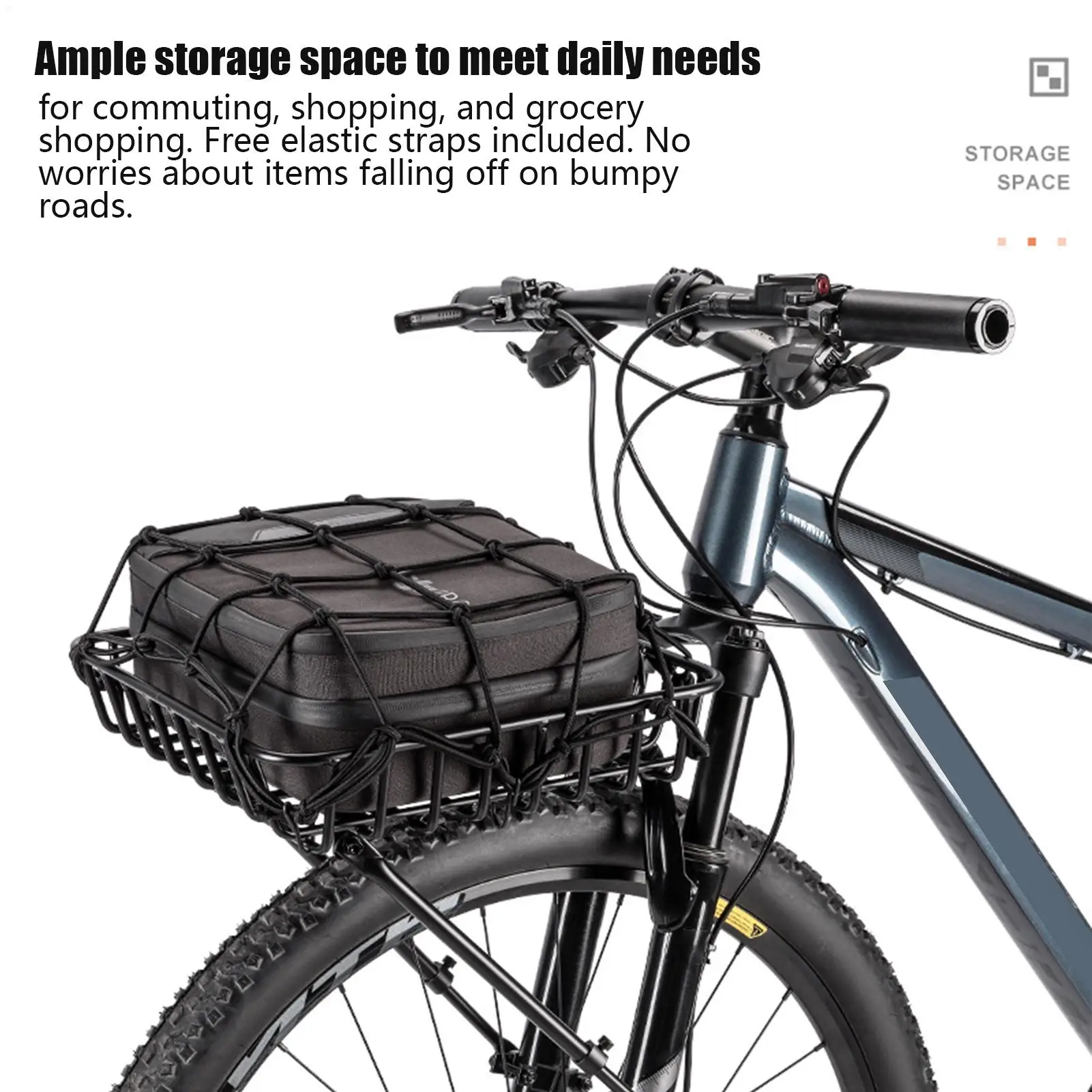 

Bike Rack Basket Weatherproof Heavy Duty Storage Large Front Bike Rack Basket For Road Mountain Electric Cycling City Commuting