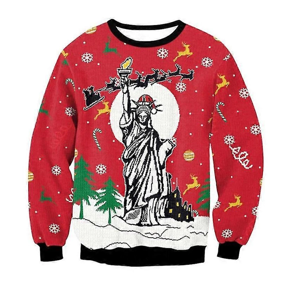 الحيوانات الرجال الجرافيك بلوزات مضحك البقرة ثلاثية الأبعاد طباعة القبيح عيد الميلاد البلوزات رياضية Harajuku موضة البلوز البلوزات Y2k القمم #2