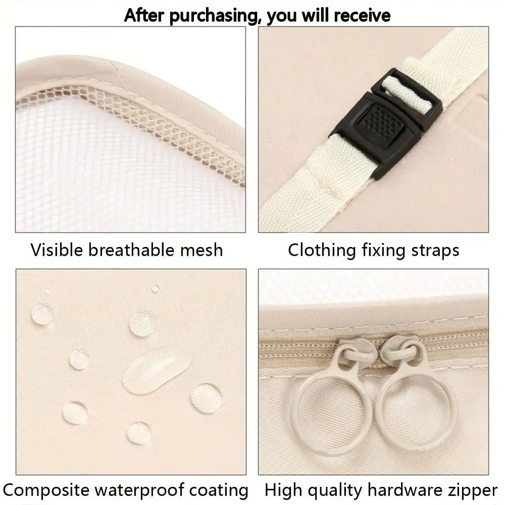 7 قطع من مكعبات التعبئة المقاومة للماء ذات سعة كبيرة، منظم حقيبة سفر على طراز بوهو