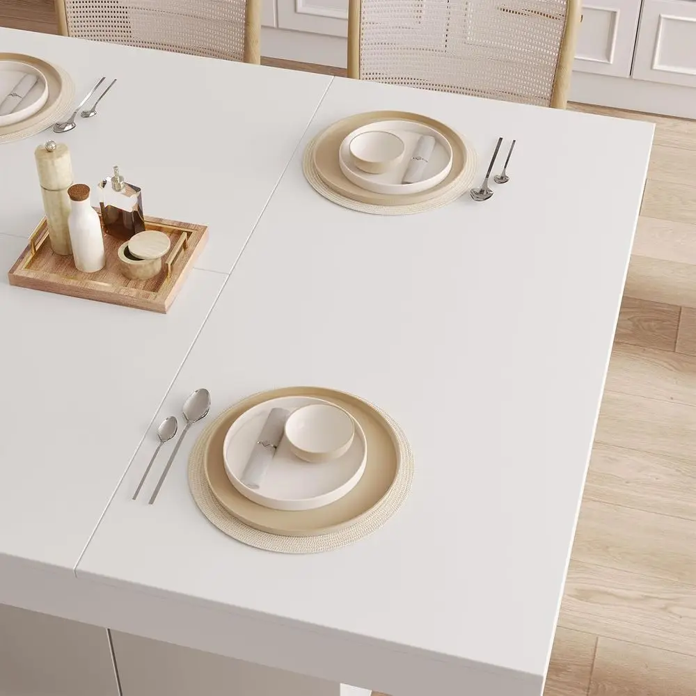 Large Rectangular Dining Table for 6-8, 78 Counter Height with Storage, Suitable for Kitchen, Dining, Living Rooms