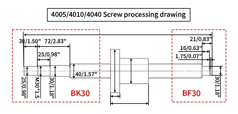Hochpräzise Kugelumlaufspindel DFU3210 SFS3220 SFY3232 SFE3232 SFU3210 Länge 100-1150 mm mit Kugelmutter CNC-Getriebeteile – Detail 28