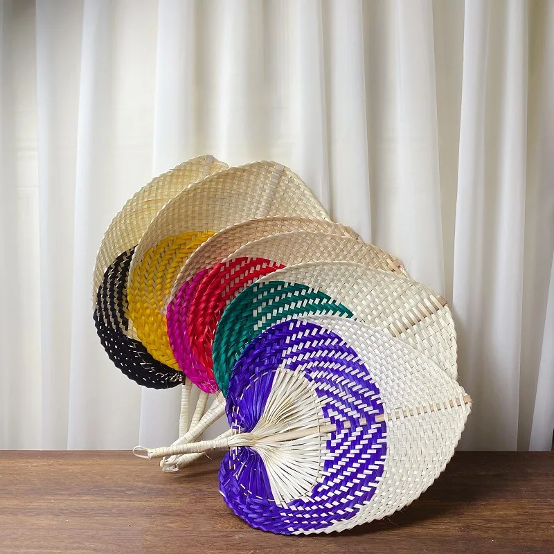 

(2pcs) Bamboo Crafts Hand Made Bamboo Fans Wedding Favor Home Decor
