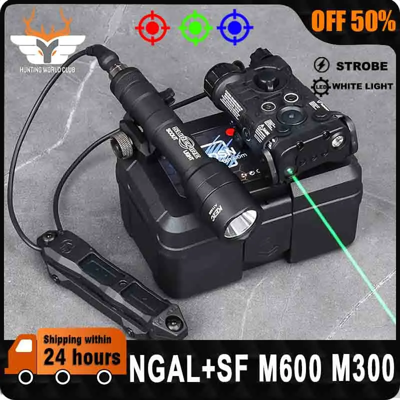 

Tactical NGAL Red Green Blue Indicator SF M600 M300 Flashlight White Strobe Light LED Hunting Weapon Lamp Airsoft Accessories