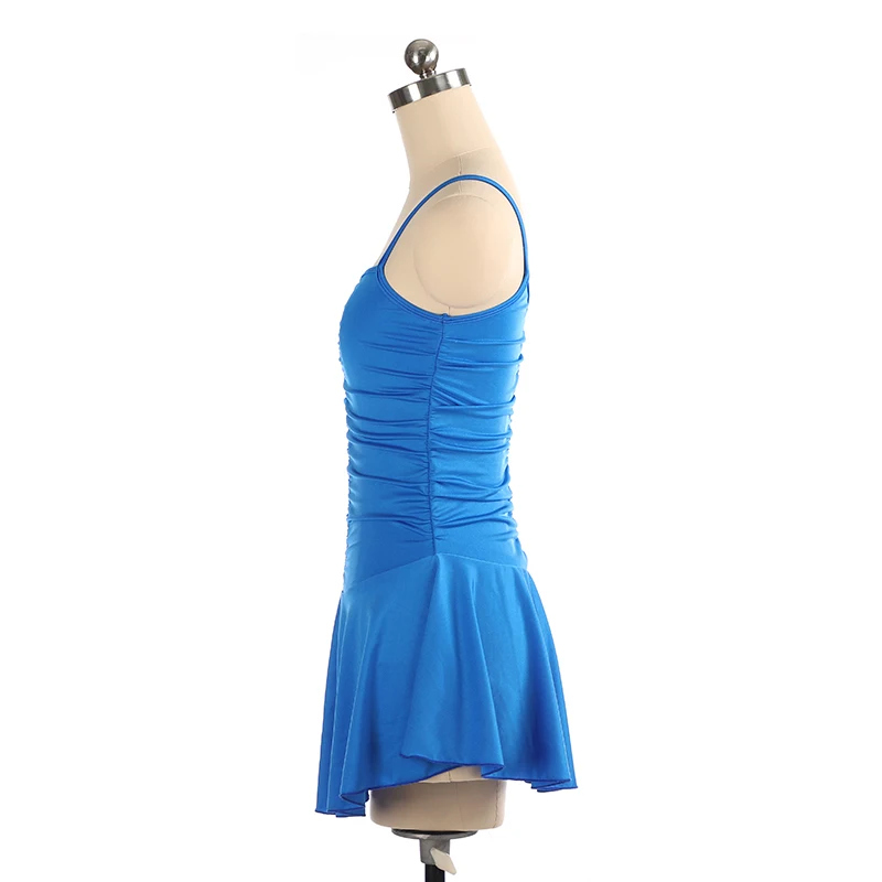 Figure Skating Dress Ice Skating Costume Skirt for Girl Women Kids Customized Competition colorful blue sleeveless 23 Colors