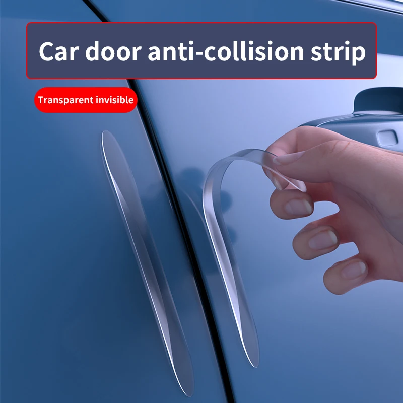 Car Door Anti-Collision Strip 2pcs Invisible Door Side Car Rearview Mirror Anti-Scratch And Bump Protection Sticker
