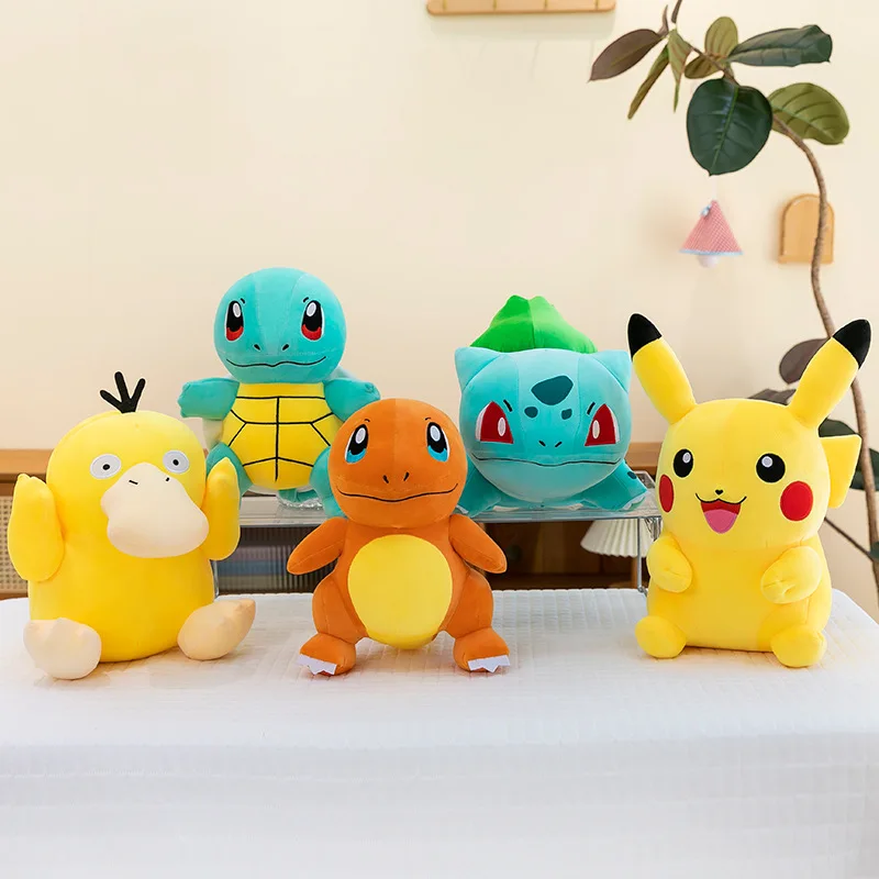 Jouets en peluche Pokemon Bulbasaur, 20-45cm, dessin animé mignon, Charmander, écureuil, poupées en peluche, oreiller mignon, cadeau pour enfants